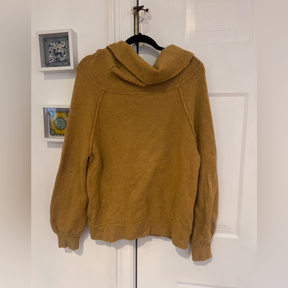 Free People Cozy Mustard Women's Sweater